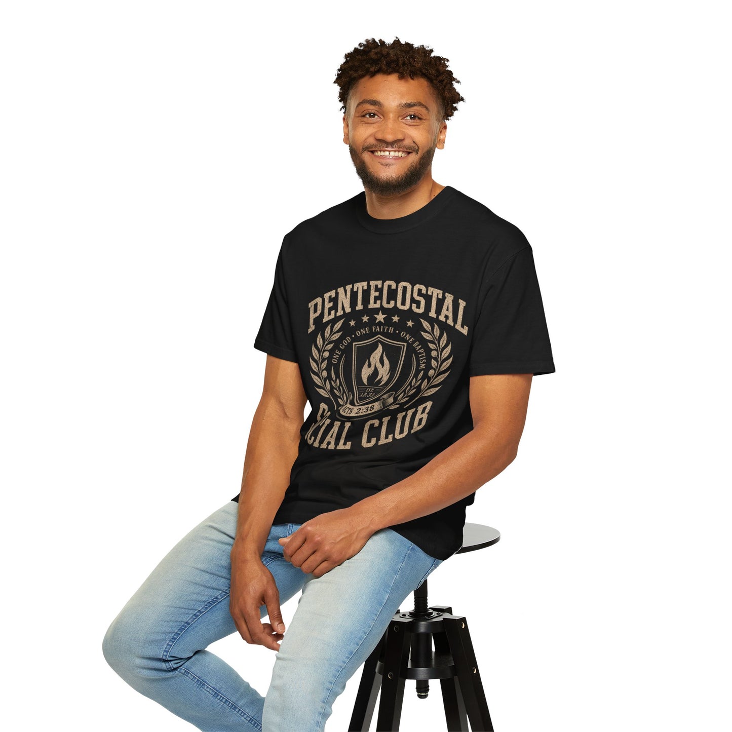 Pentecostal Social Club T-Shirt — Acts 2:38 Faith Tee