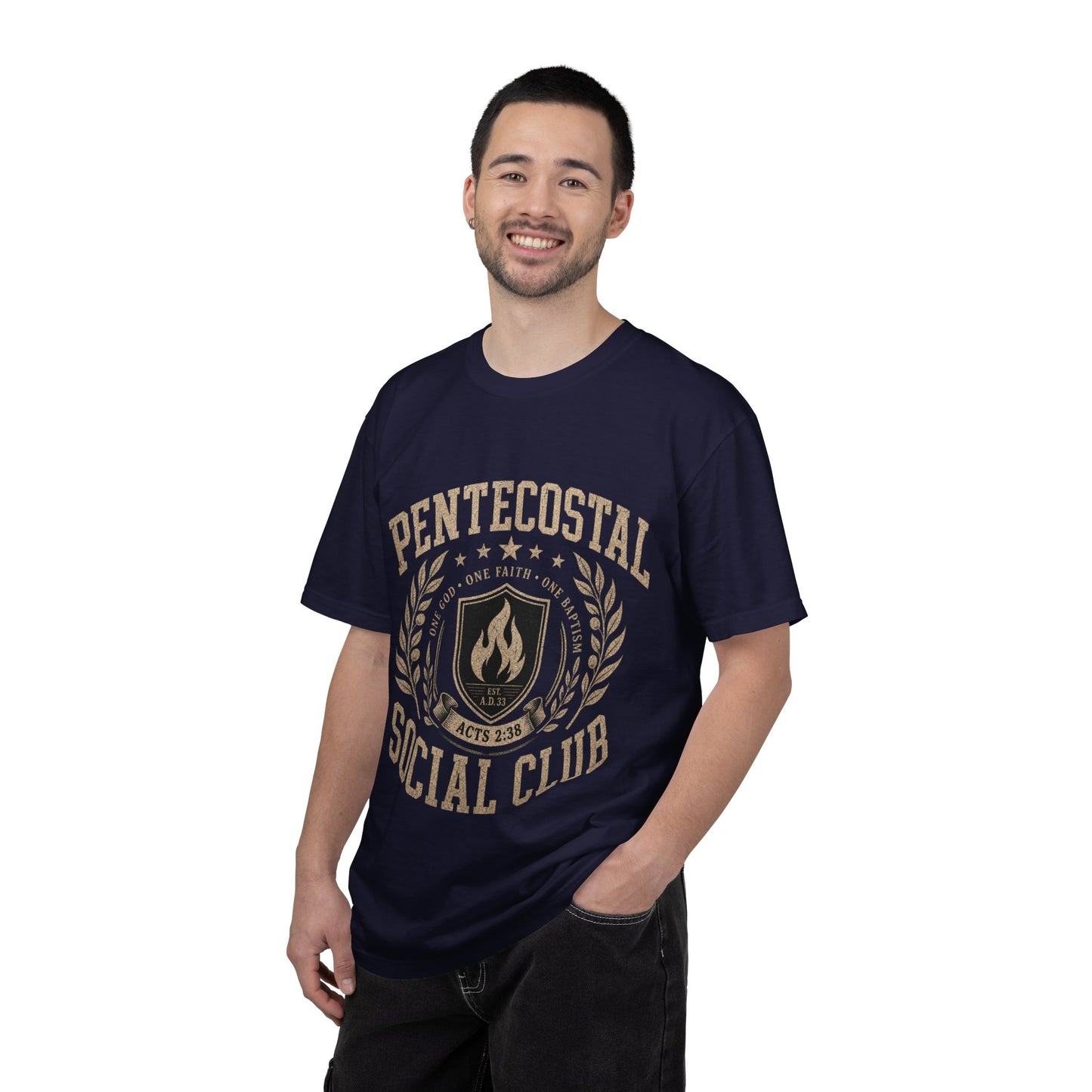 Pentecostal Social Club T-Shirt — Acts 2:38 Faith Tee