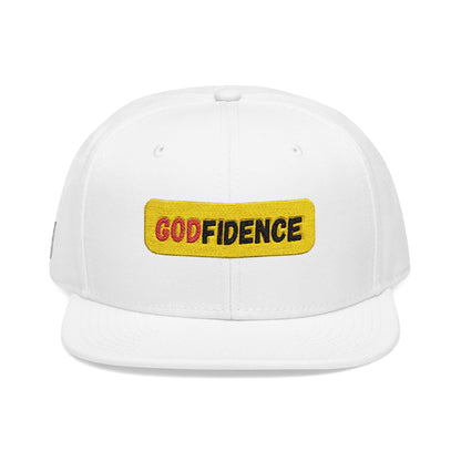 🧢 Godfidence Embroidered Snapback – Faith. Style. Confidence.