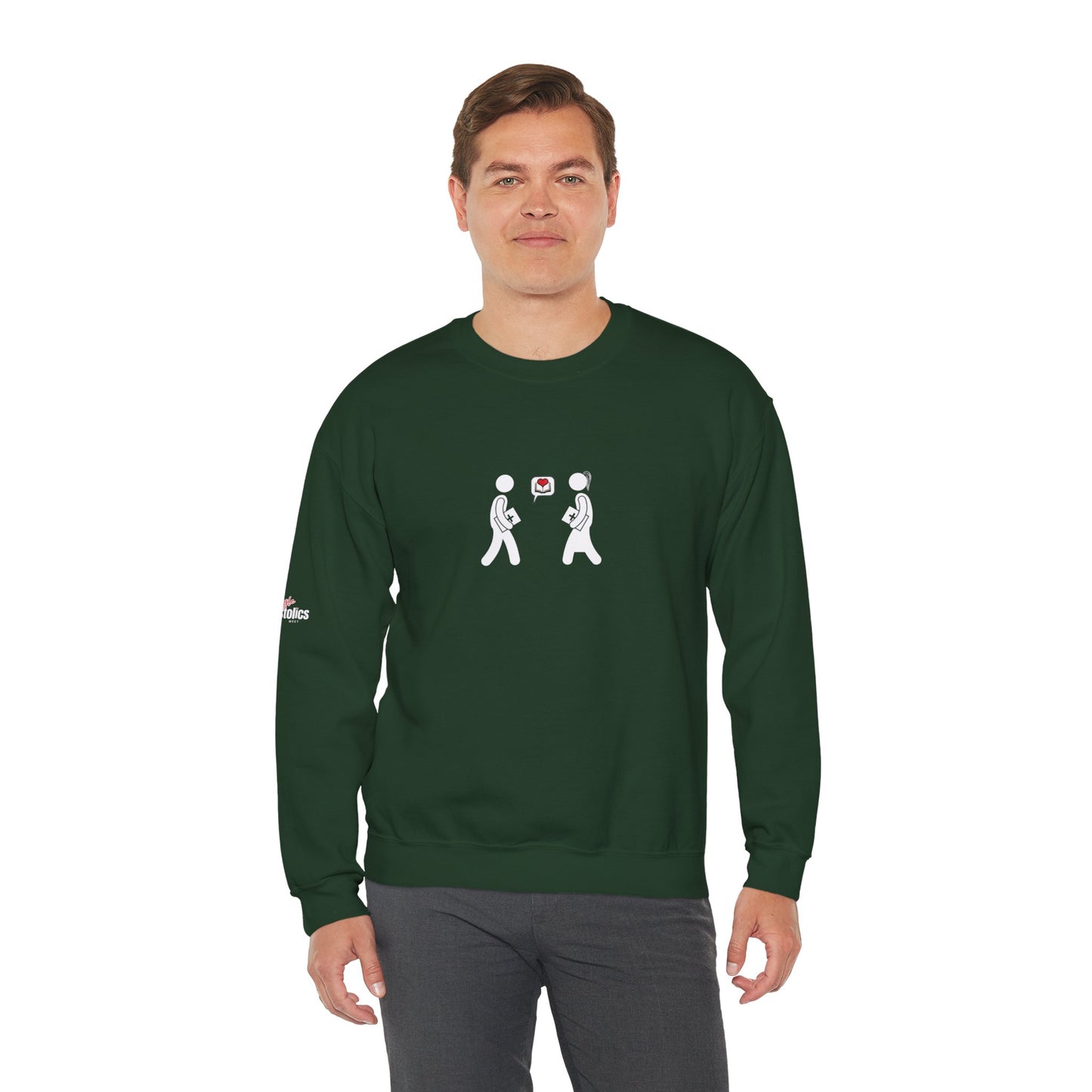 💞 Cozy Unisex Crewneck  Sweatshirt– Couple Heart Edition