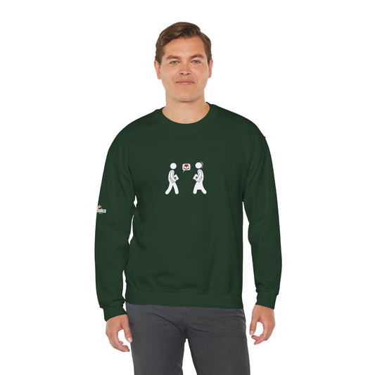 💞 Cozy Unisex Crewneck  Sweatshirt– Couple Heart Edition