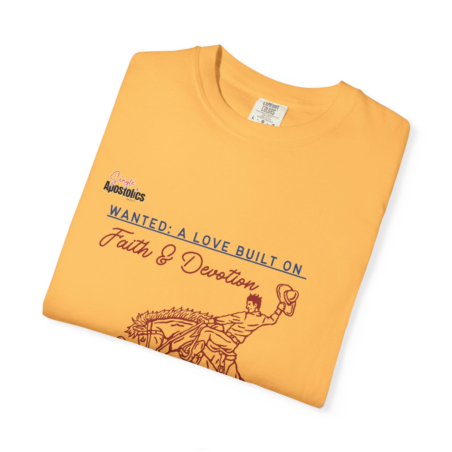 💕 Vintage-Inspired Unisex Tee – “Wanted: A Love Built on Faith & Devotion”