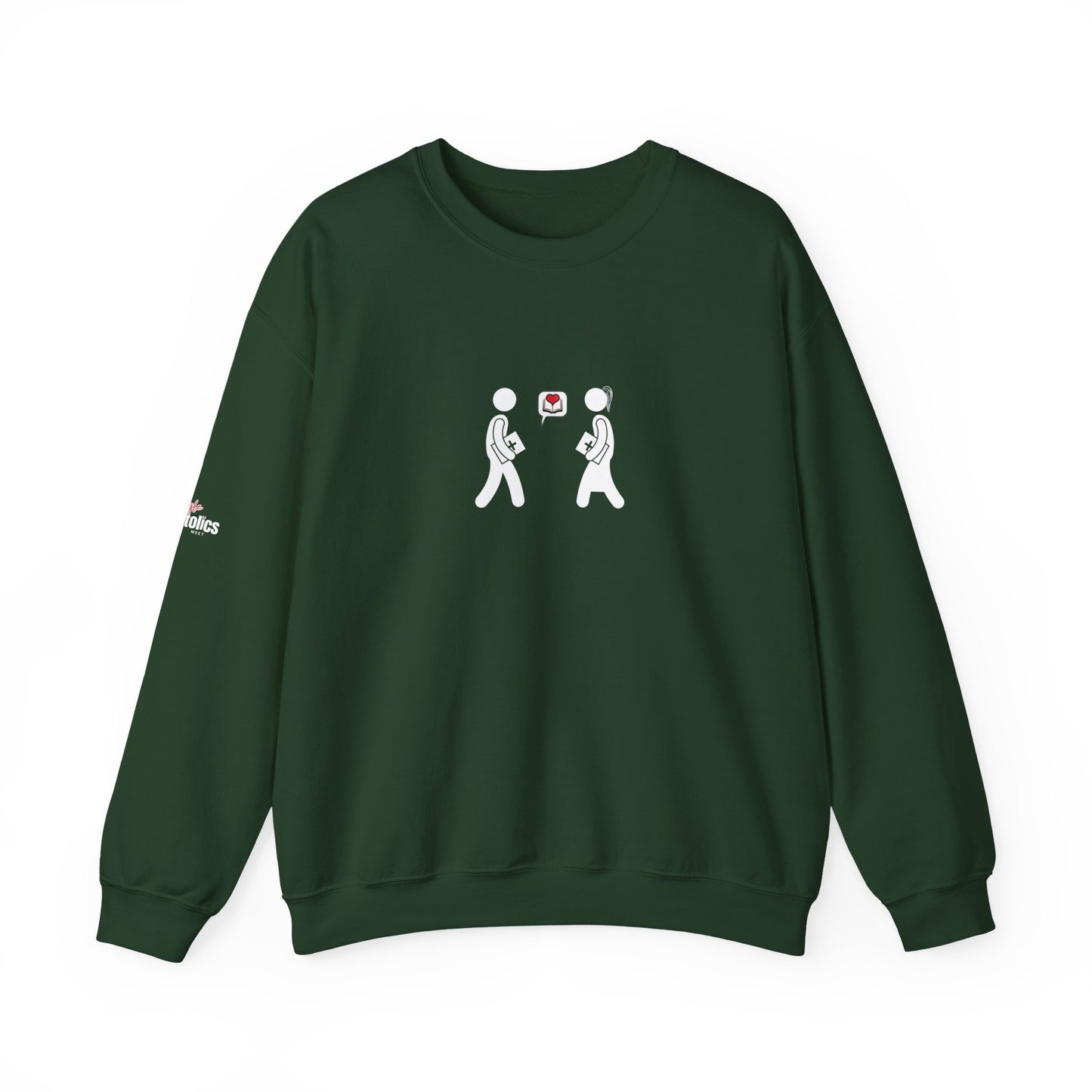 💞 Cozy Unisex Crewneck  Sweatshirt– Couple Heart Edition