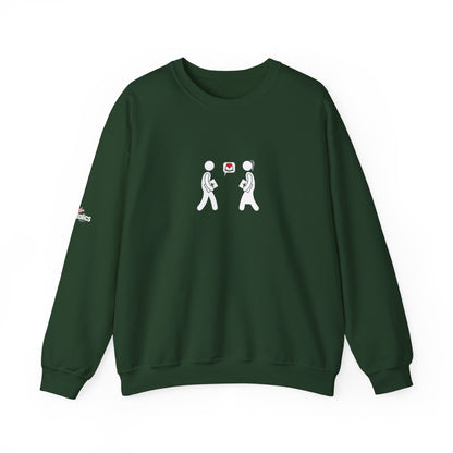 💞 Cozy Unisex Crewneck  Sweatshirt– Couple Heart Edition