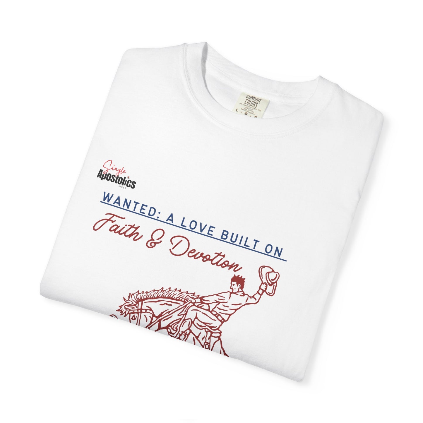 💕 Vintage-Inspired Unisex Tee – “Wanted: A Love Built on Faith & Devotion”