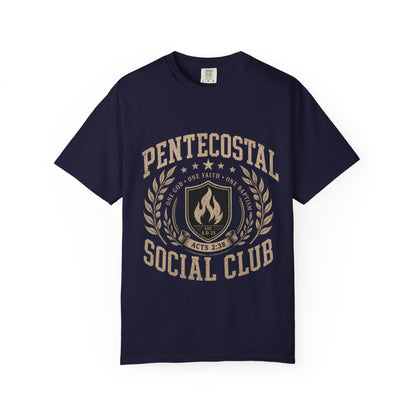 Pentecostal Social Club T-Shirt — Acts 2:38 Faith Tee