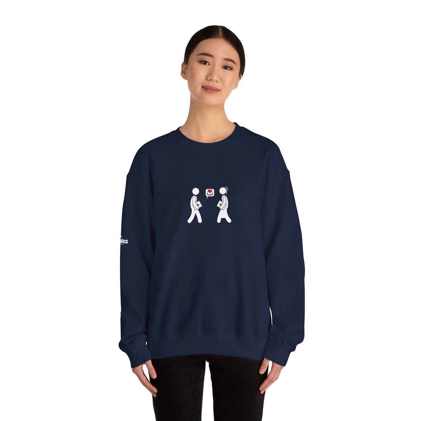 💞 Cozy Unisex Crewneck  Sweatshirt– Couple Heart Edition