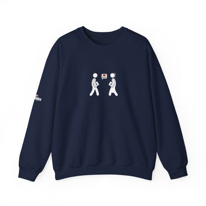 💞 Cozy Unisex Crewneck  Sweatshirt– Couple Heart Edition