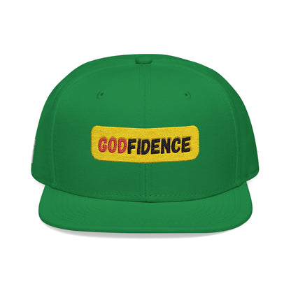 🧢 Godfidence Embroidered Snapback – Faith. Style. Confidence.
