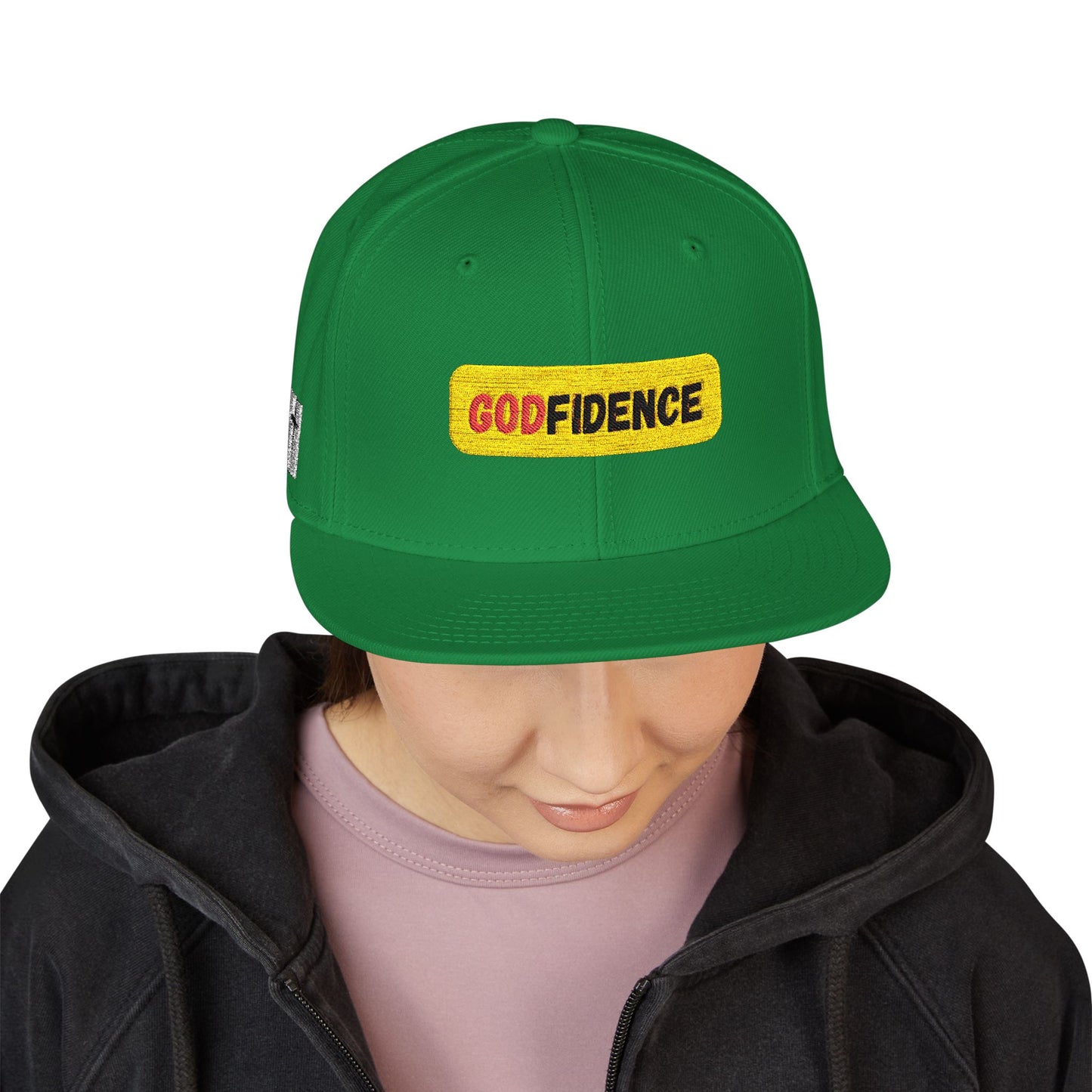 🧢 Godfidence Embroidered Snapback – Faith. Style. Confidence.