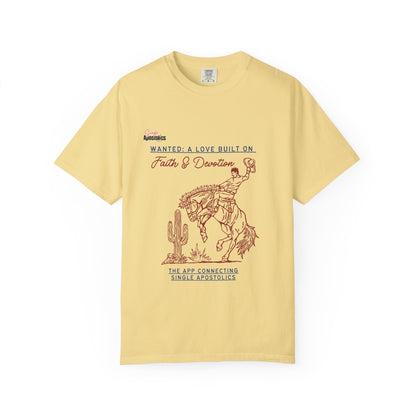 💕 Vintage-Inspired Unisex Tee – “Wanted: A Love Built on Faith & Devotion”