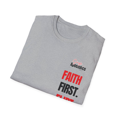 💖 Faith First, Flirt Second Unisex Tee – Fun, Faith & Confidence Combined