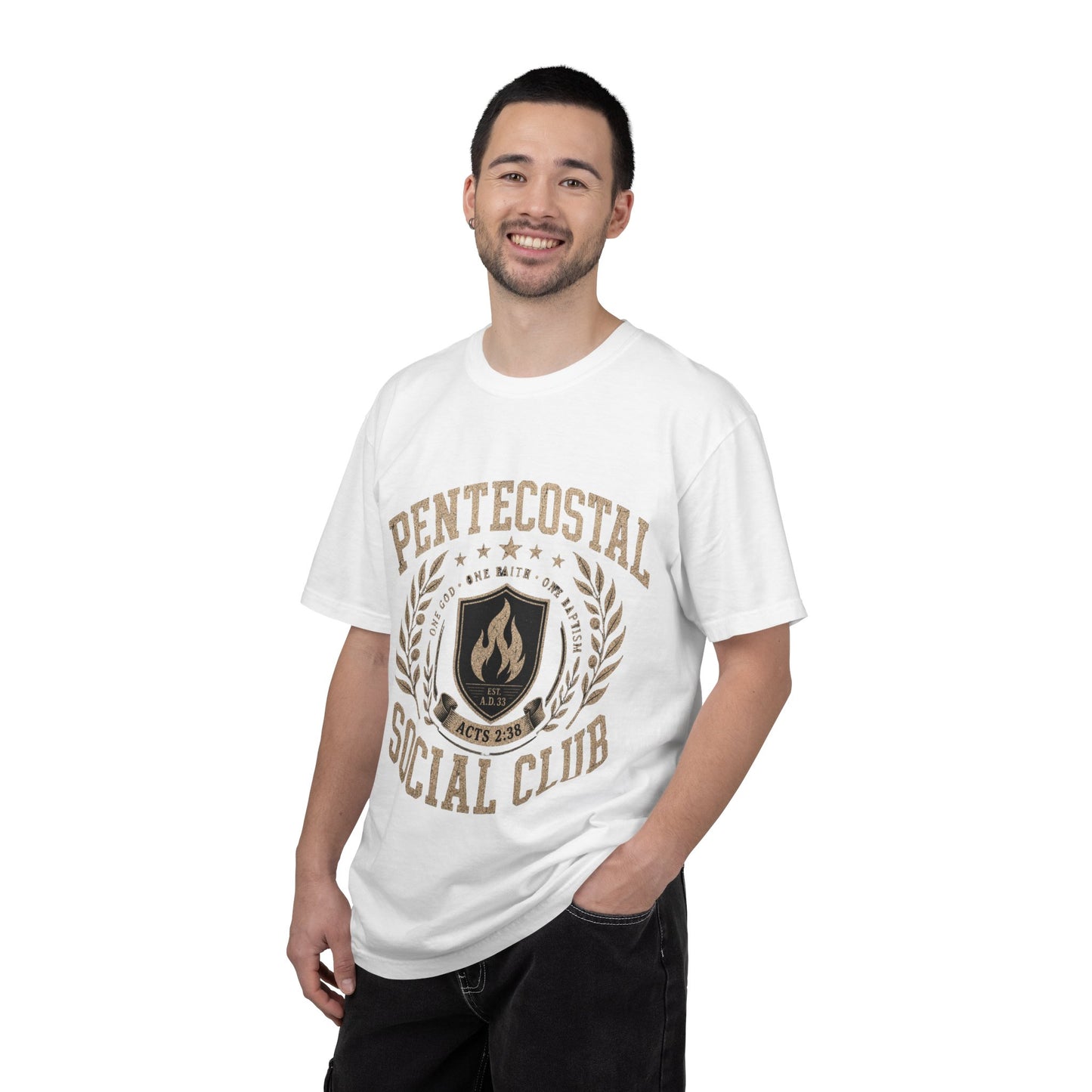 Pentecostal Social Club T-Shirt — Acts 2:38 Faith Tee