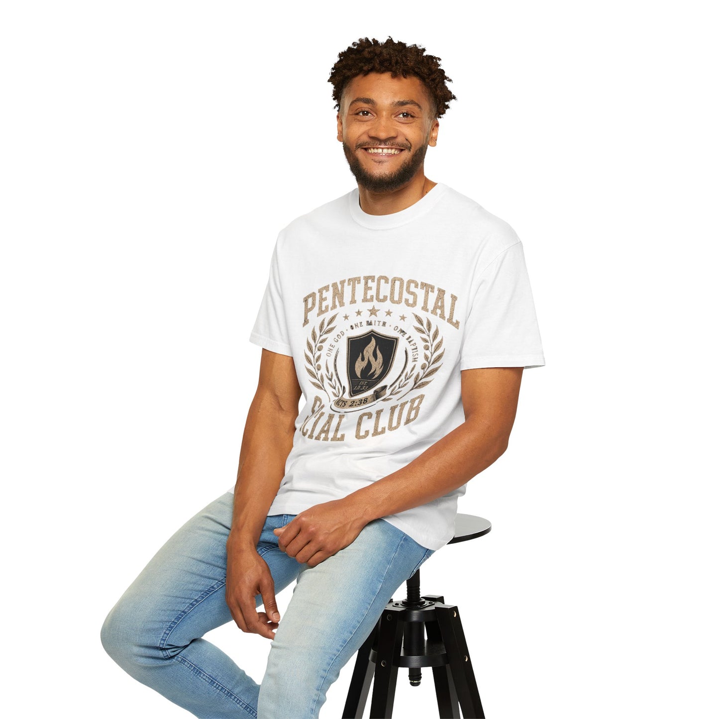 Pentecostal Social Club T-Shirt — Acts 2:38 Faith Tee