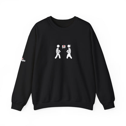 💞 Cozy Unisex Crewneck  Sweatshirt– Couple Heart Edition