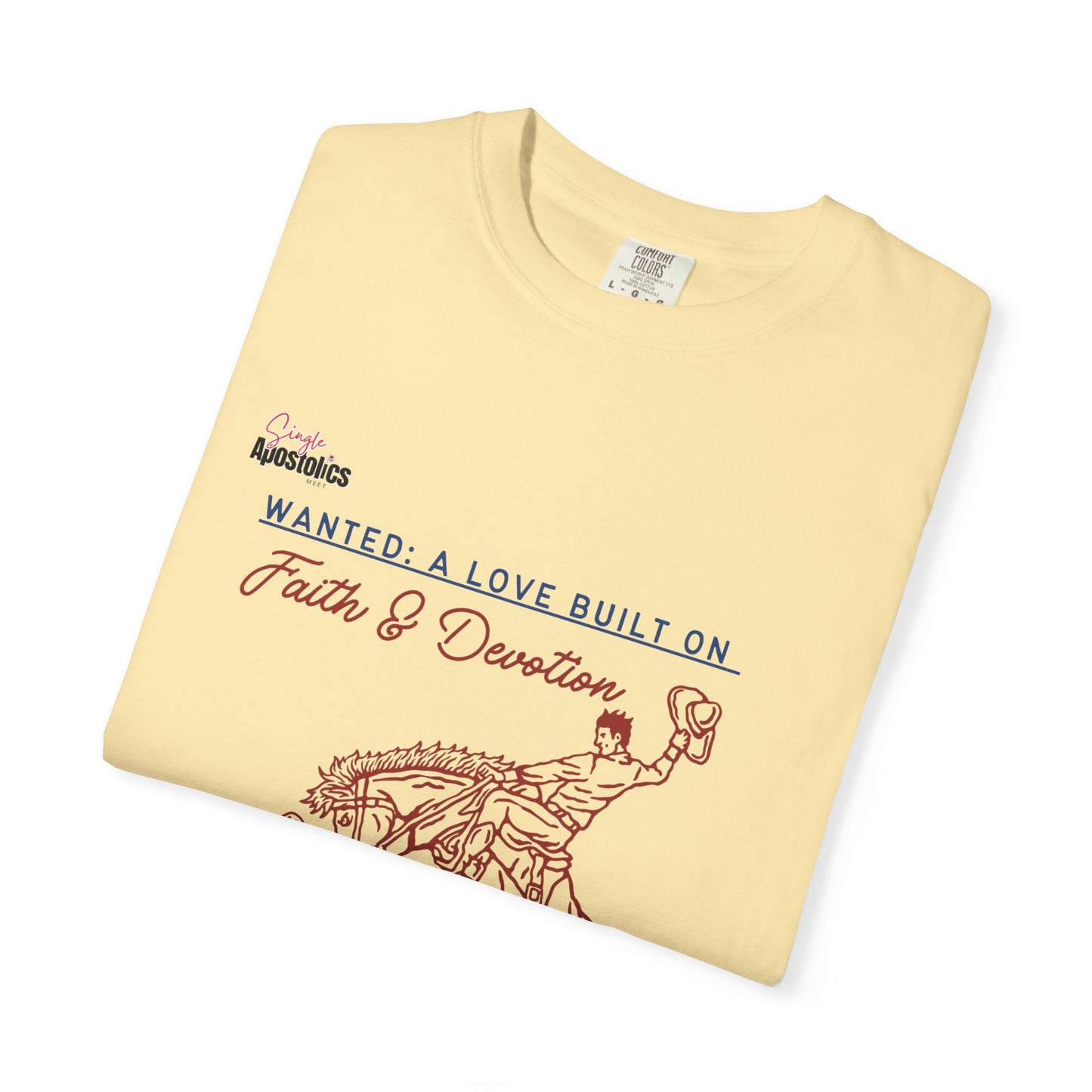 💕 Vintage-Inspired Unisex Tee – “Wanted: A Love Built on Faith & Devotion”