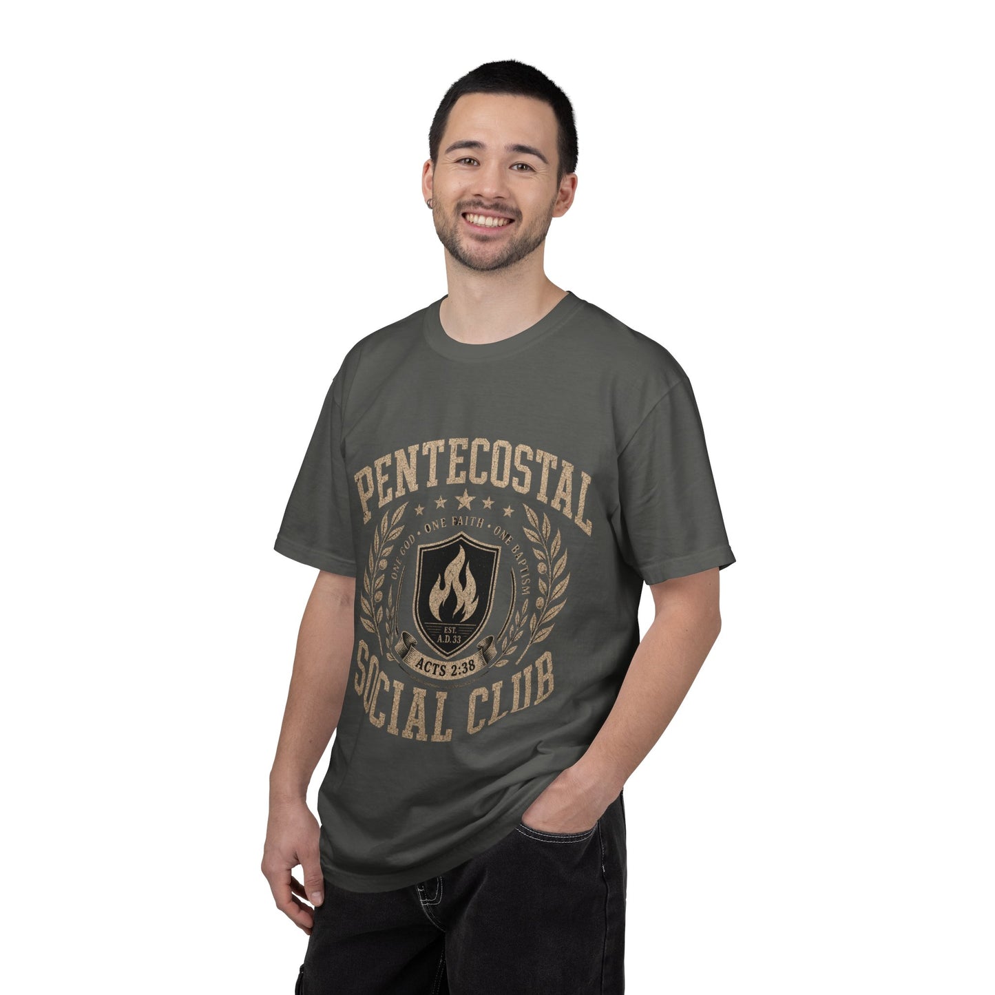 Pentecostal Social Club T-Shirt — Acts 2:38 Faith Tee