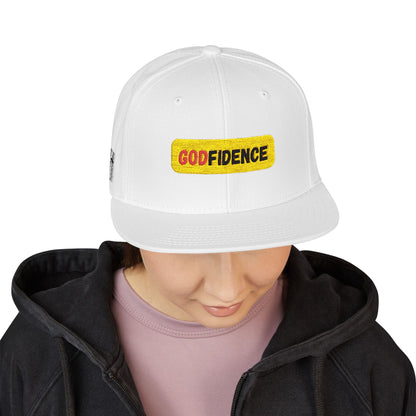 🧢 Godfidence Embroidered Snapback – Faith. Style. Confidence.