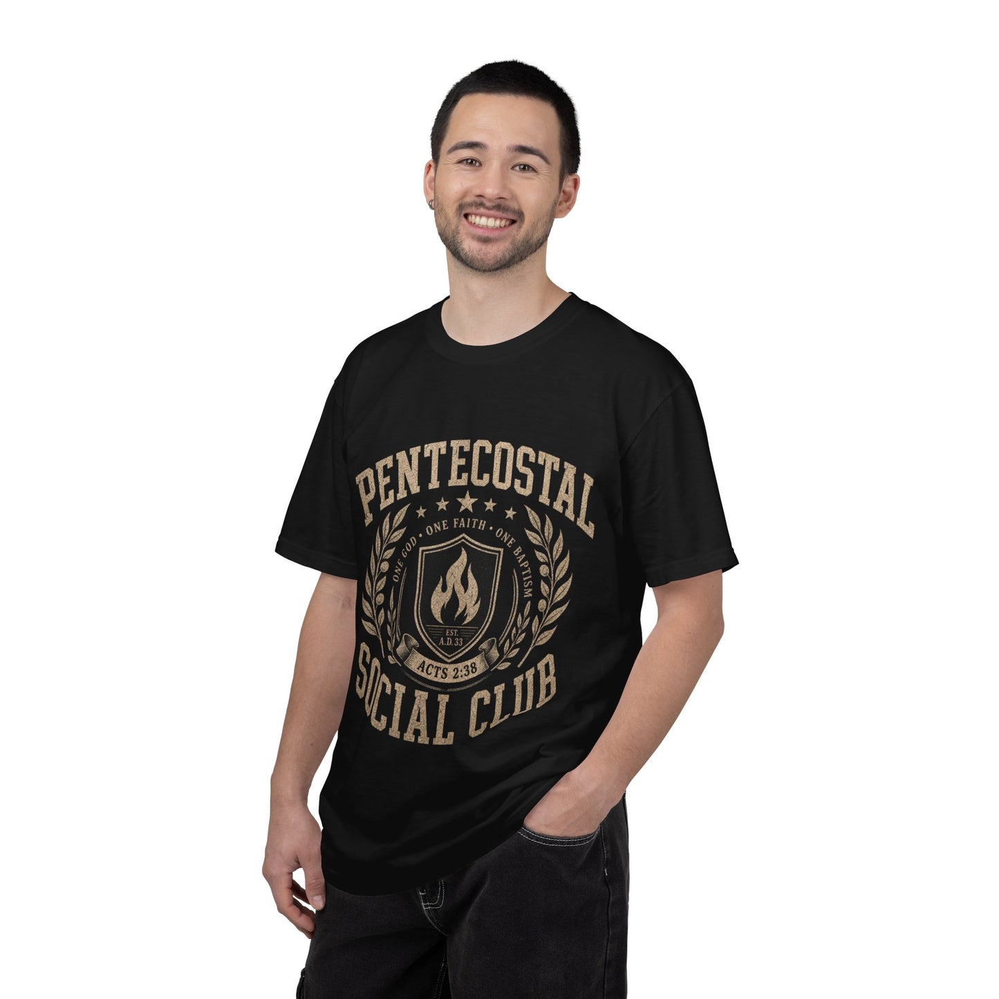 Pentecostal Social Club T-Shirt — Acts 2:38 Faith Tee