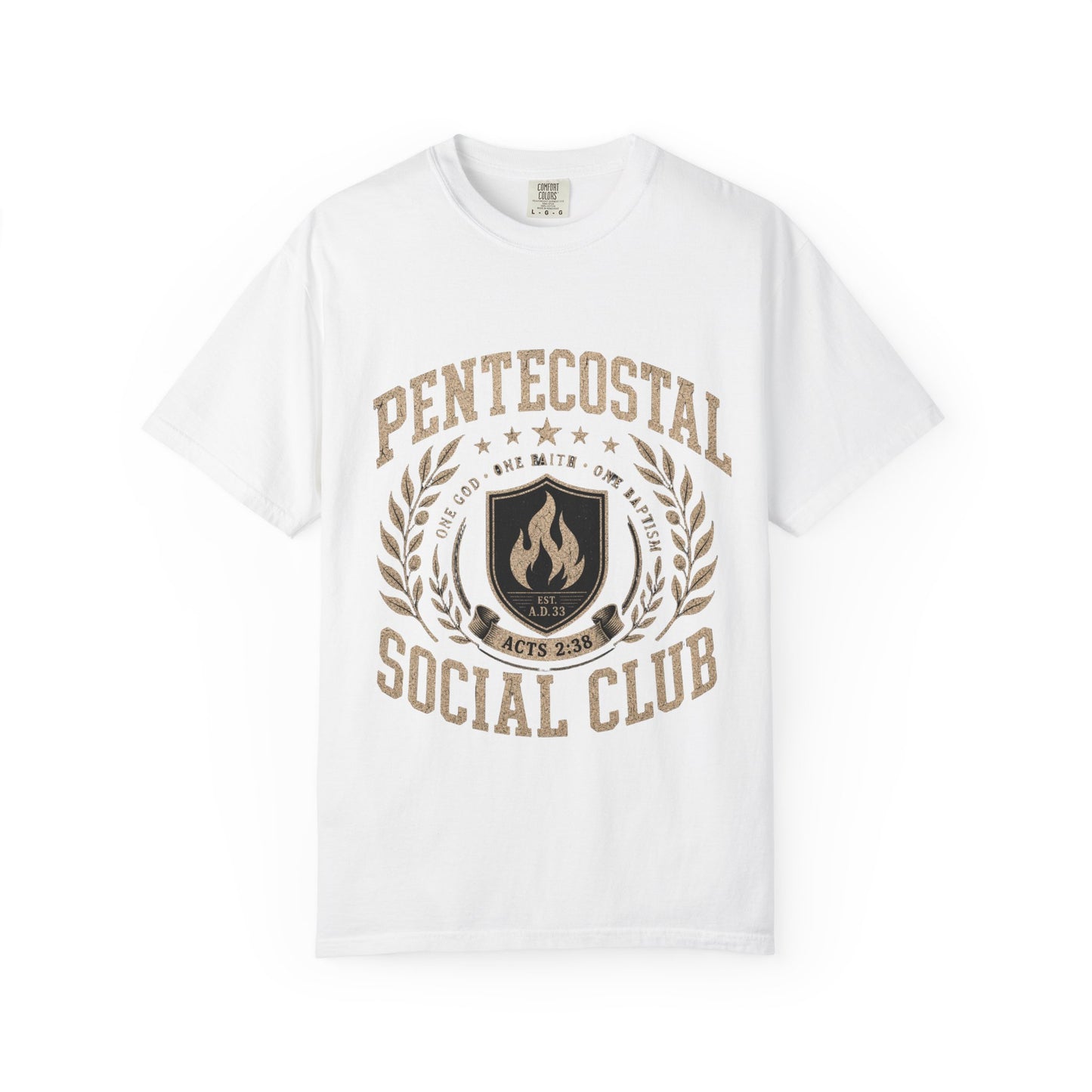 Pentecostal Social Club T-Shirt — Acts 2:38 Faith Tee
