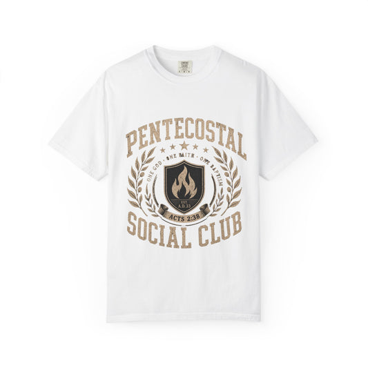 Pentecostal Social Club T-Shirt — Acts 2:38 Faith Tee