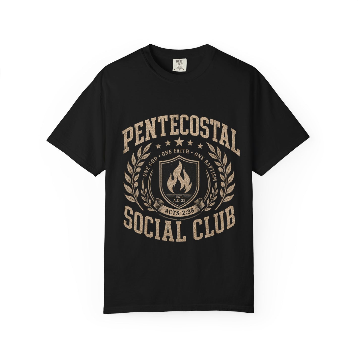 Pentecostal Social Club T-Shirt — Acts 2:38 Faith Tee