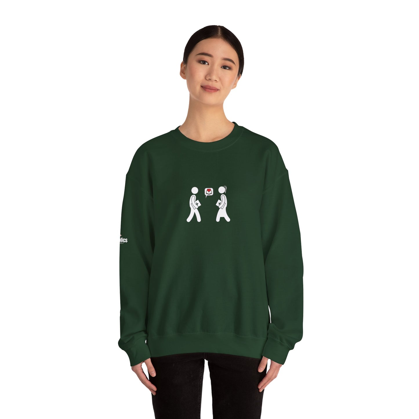 💞 Cozy Unisex Crewneck  Sweatshirt– Couple Heart Edition