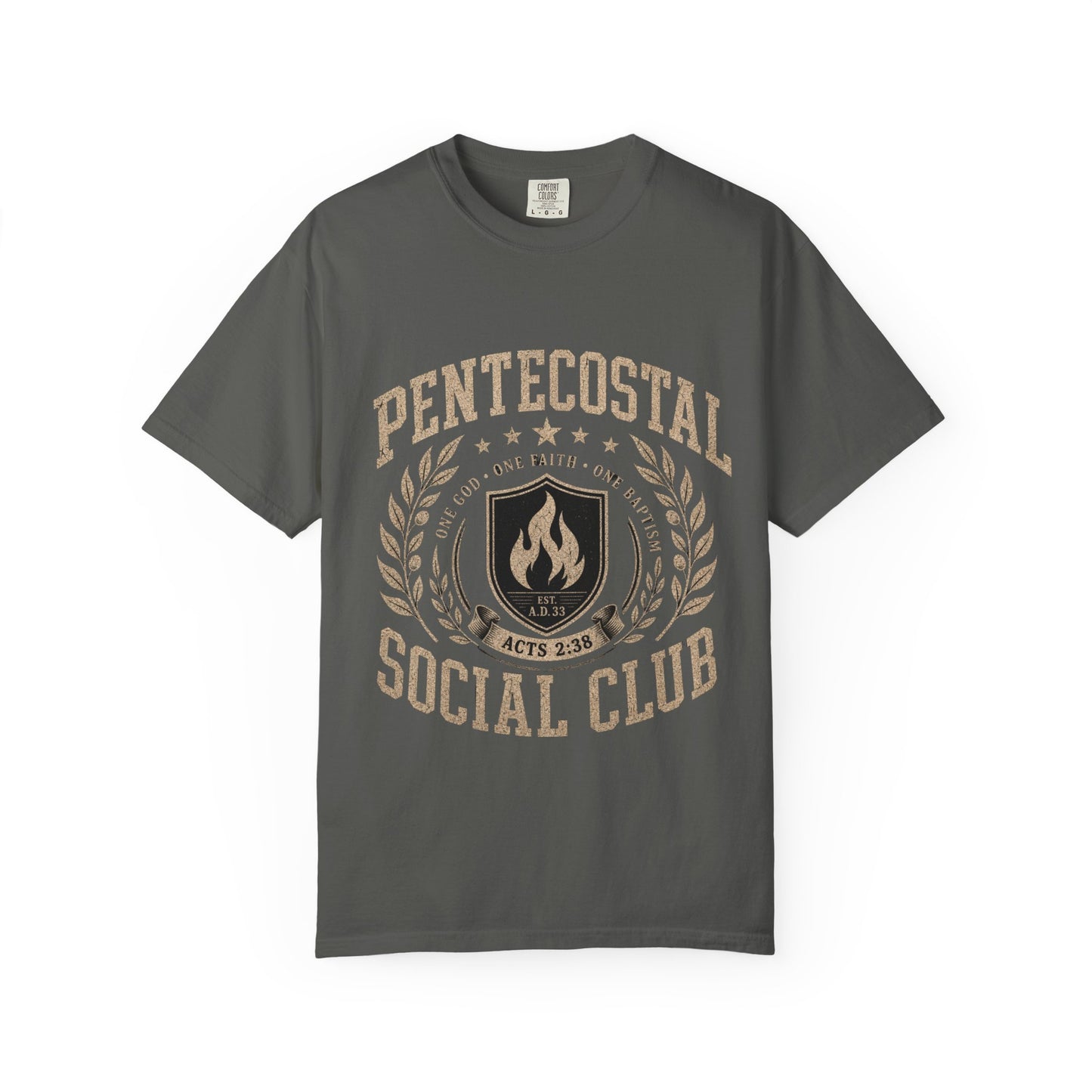Pentecostal Social Club T-Shirt — Acts 2:38 Faith Tee