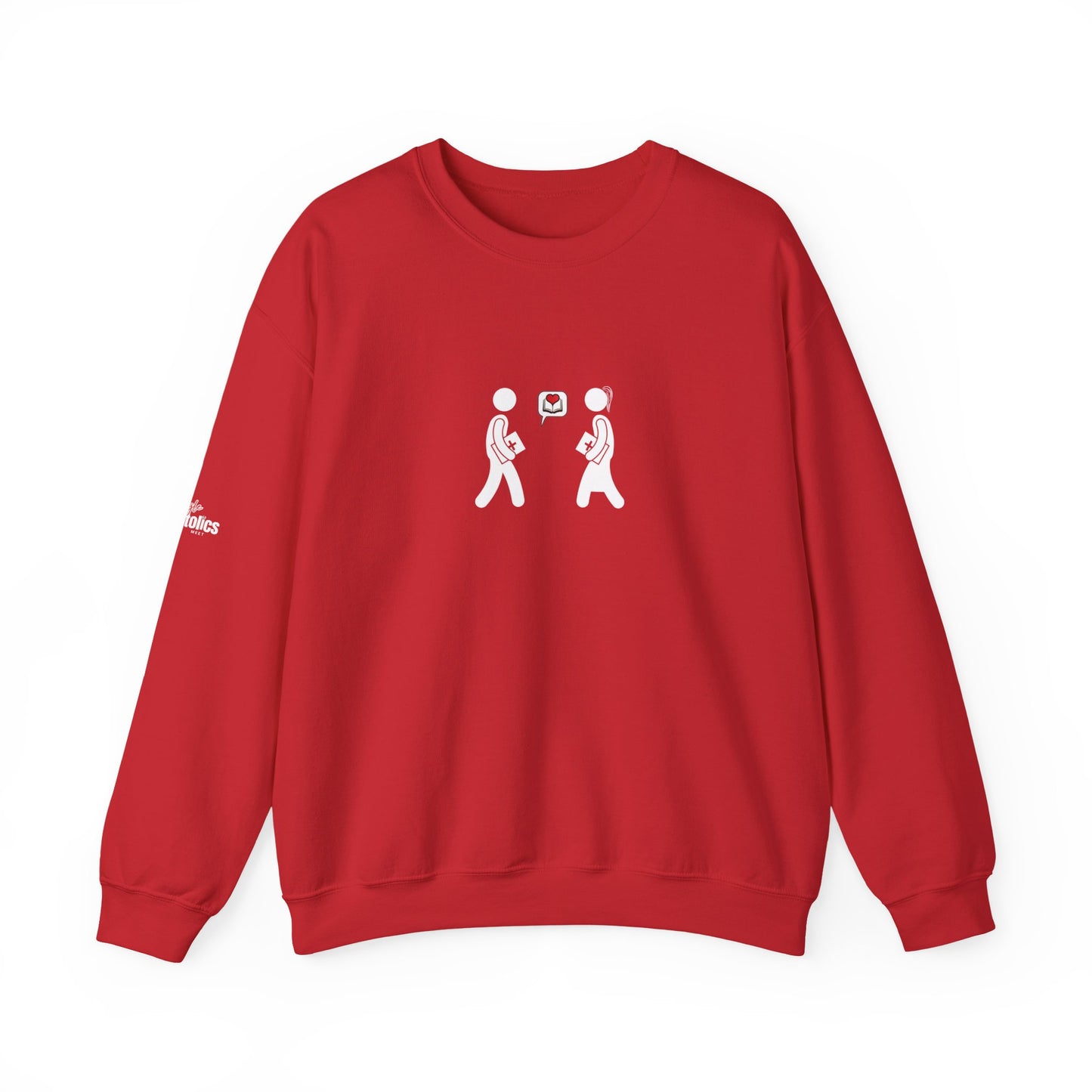 💞 Cozy Unisex Crewneck  Sweatshirt– Couple Heart Edition