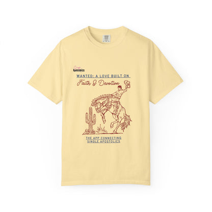 💕 Vintage-Inspired Unisex Tee – “Wanted: A Love Built on Faith & Devotion”