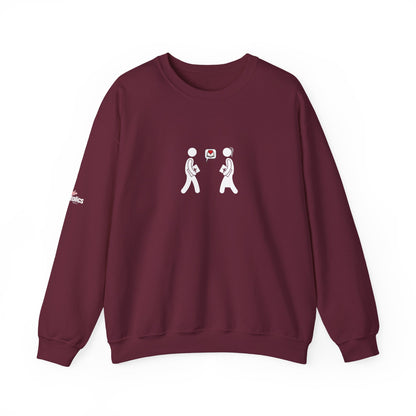 💞 Cozy Unisex Crewneck  Sweatshirt– Couple Heart Edition